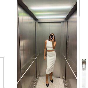 ZARA BEADED KNIT MIDI PENCIL SKIRT Size S NEW WITH TAG!